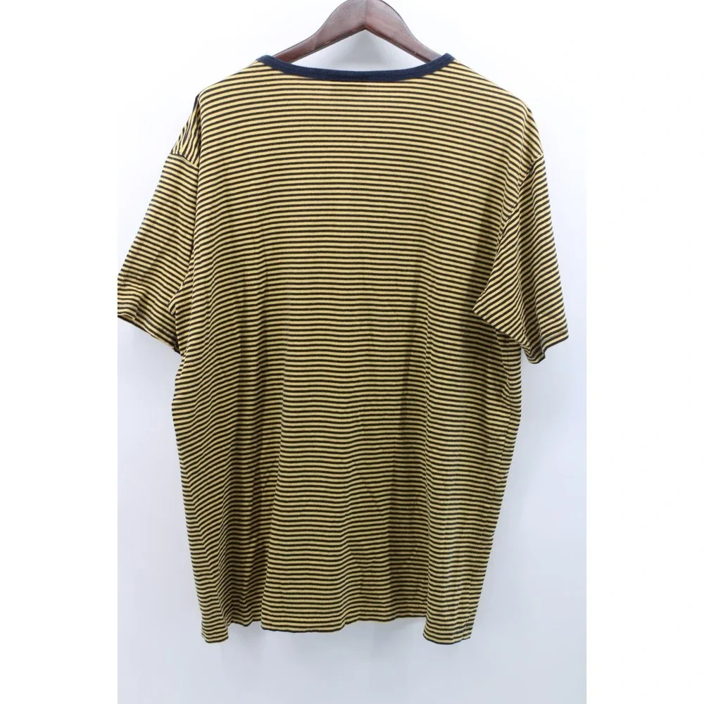 Ralph Lauren Polo Jeans Company Micro Striped T shirt Ringer Mens XL Vintage USA
